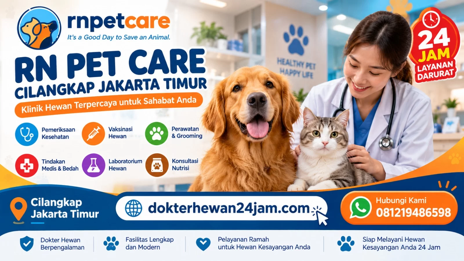 RN Pet Care Cilangkap Jakarta Timur - Dokter Hewan 24 Jam